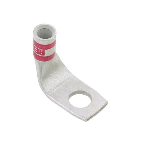 One-Hole Compression Lug, 4/0 AWG Max, Standard Barrel, Copper, Purple